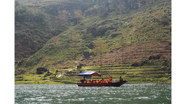 La rivière Nho Quê brille à la saison des fleurs de Bombax ảnh 11