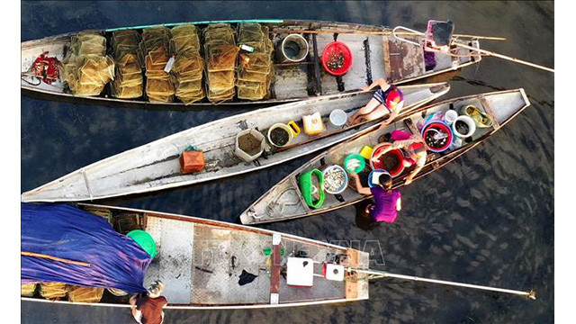 Marché flottant Ngu My Thanh : beauté du pays de Huê ảnh 4 Marché flottant Ngu My Thanh : beauté du pays de Huê ảnh 4