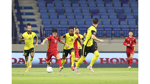 Les meilleures photos des footballeurs vietnamiens lors de leur match contre la Malaisie ảnh 4