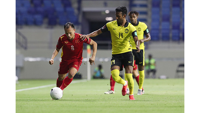 Les meilleures photos des footballeurs vietnamiens lors de leur match contre la Malaisie ảnh 2