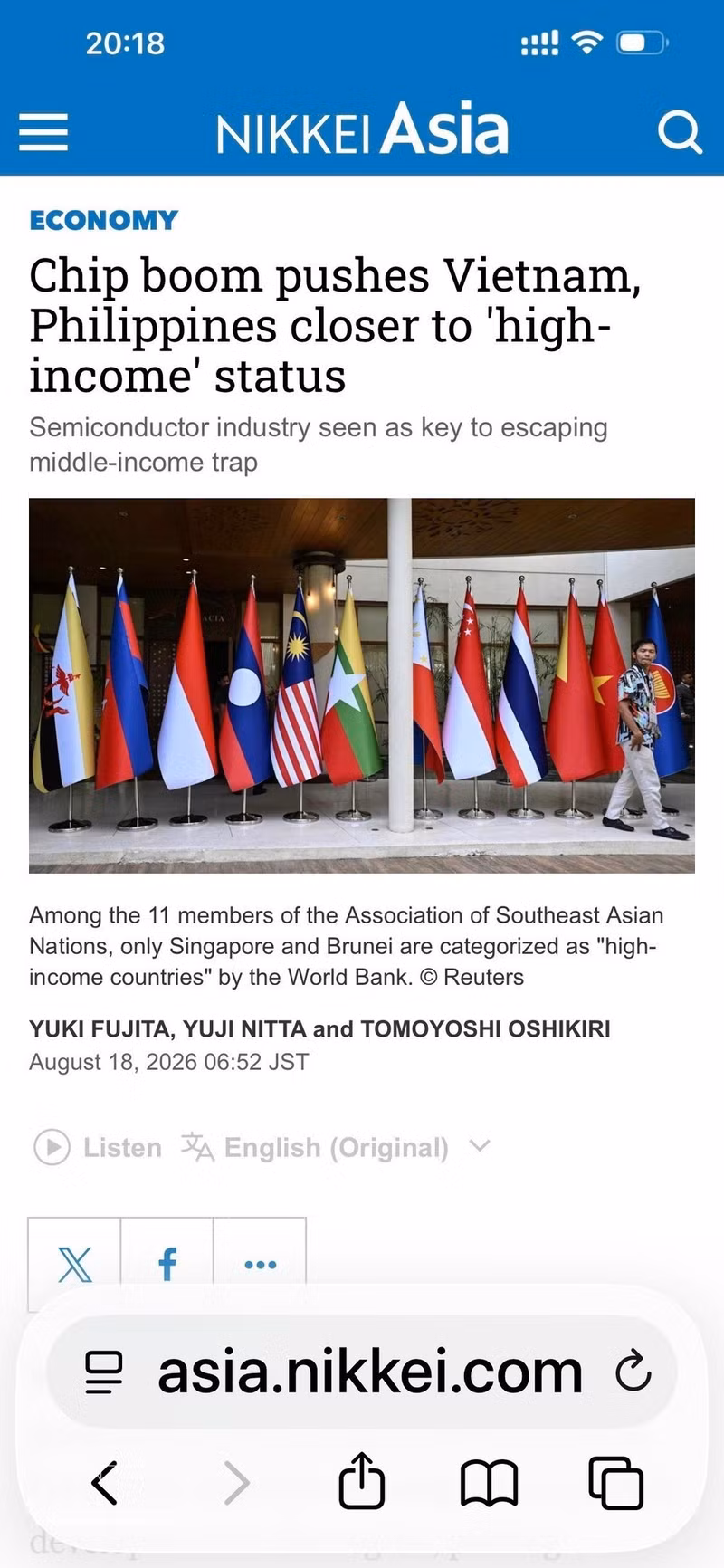 Article publié sur le site https://asia.nikkei.com le 18 août. Photo : VNA.