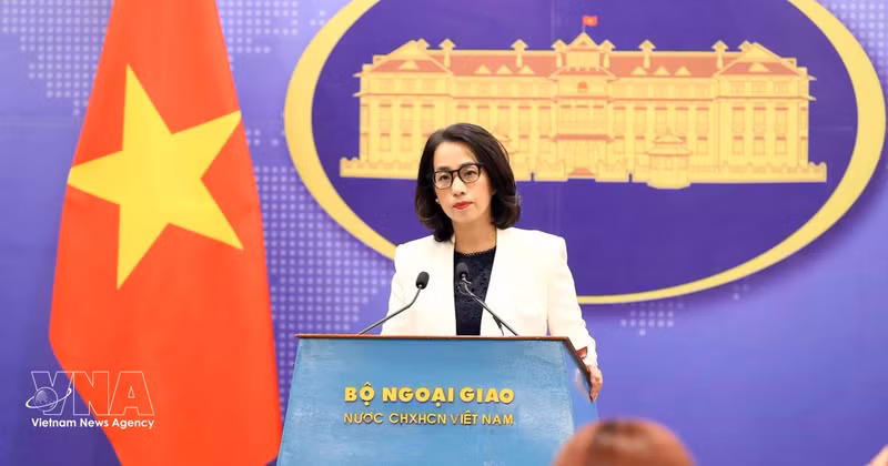 La porte-parole du ministère des Affaires étrangères Pham Thu Hang. Photo : VNA.
