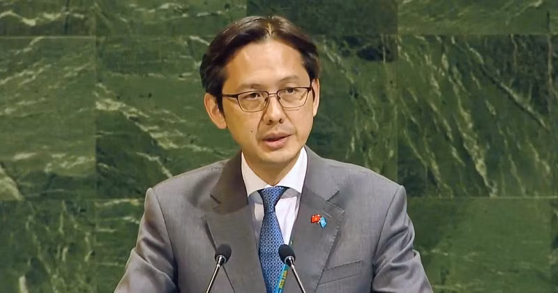 L'ambassadeur Do Hung Viet, chef de la Mission permanente du Vietnam auprès de l’ONU, s'exprime lors de la session. Photo : VNA.