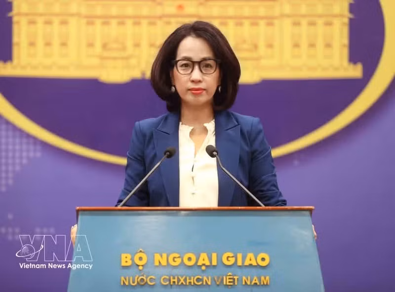 La porte-parole du ministère des Affaires étrangères, Pham Thu Hang. Photo : VNA.