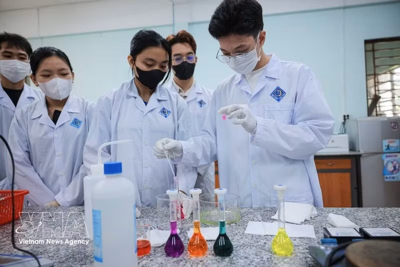 Recherche scientifique à l’Université de Can Tho. Photo : VNA.