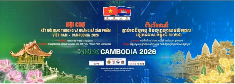 La cérémonie d’ouverture officielle de VIDEX CAMBODIA 2026 est prévue le 14 octobre à 9h00. Photo : vietnamplus.vn
