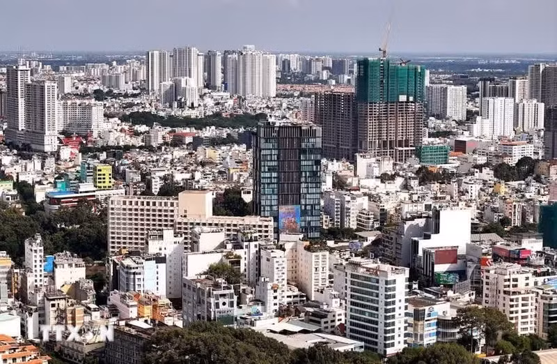 Biens immobiliers dans le centre de Hô Chi Minh-Ville. Photo : VNA.