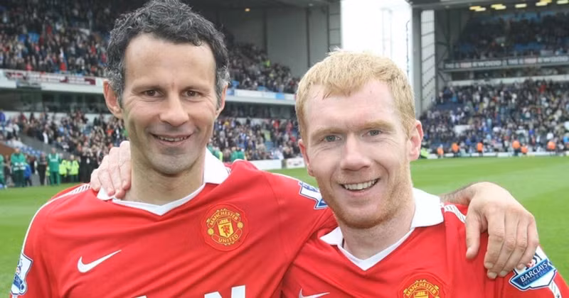 Ryan Giggs et Paul Scholes. Photo : skysports.com
