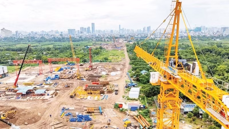 Chantier du projet de pont de Tu Lien. Photo : NDEL.