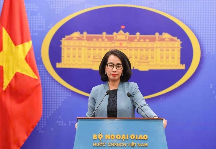 La porte-parole du ministère des Affaires étrangères, Pham Thu Hang. Photo : VNA.