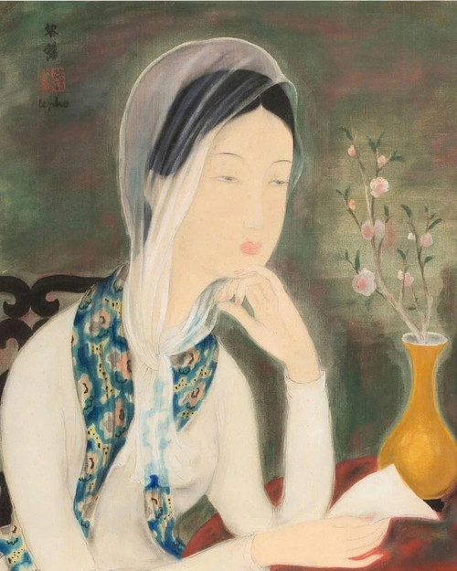 Le tableau sur soie « La lettre » de Le Pho a été vendu pour 330 000 euros, dépassant son estimation initiale de 200 000 à 300 000 euros. Photo : Aguttes. Le tableau sur soie « La lettre » de Le Pho a été vendu pour 330 000 euros, dépassant son estimation initiale de 200 000 à 300 000 euros. Photo : Aguttes.