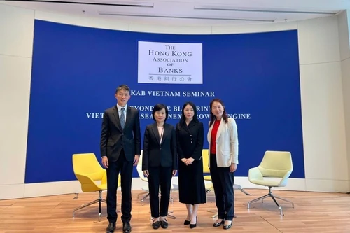 Le Duc Hanh, consule générale du Vietnam à Hong Kong (deuxième à partir de la gauche), et des délégués participant à l'événement. Photo : VNA.