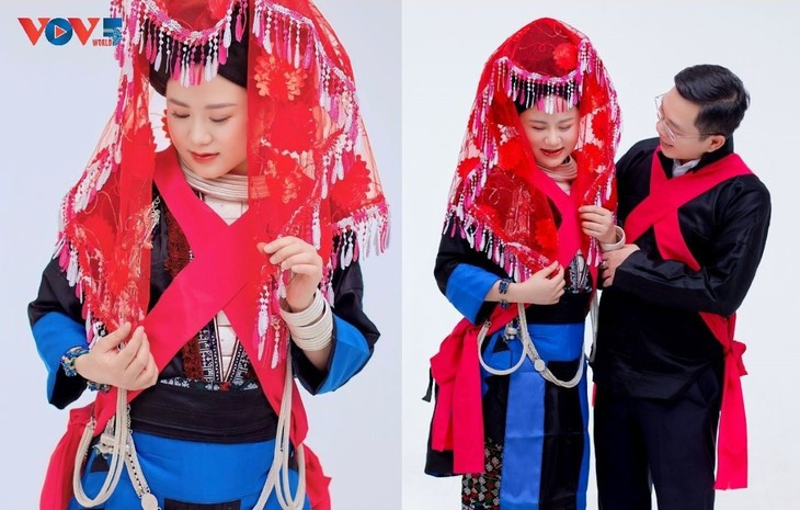 Les tenues de mariage modernisées des Dao Khâu. Les tenues de mariage modernisées des Dao Khâu.