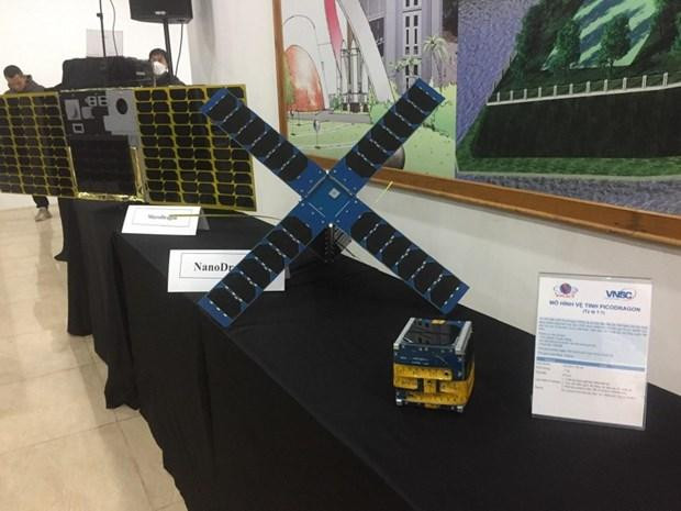 Trois satellites du Vietnam (de gauche à droite): MicroDragon, NanoDragon, PicoDragon. Photo : nhandan.vn