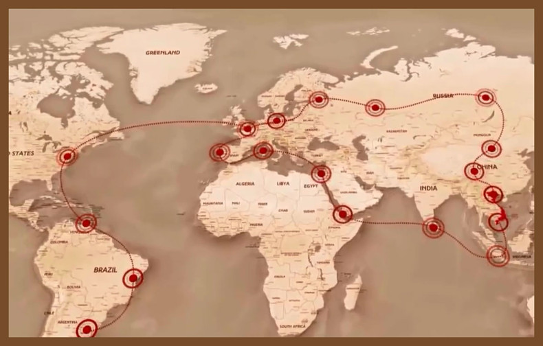 Le jeune Nguyên Tât Thành voyage sur plusieurs continents différents, de l’Europe à l’Amérique. Photo : media.qdnd.vn Le jeune Nguyên Tât Thành voyage sur plusieurs continents différents, de l’Europe à l’Amérique. Photo : media.qdnd.vn