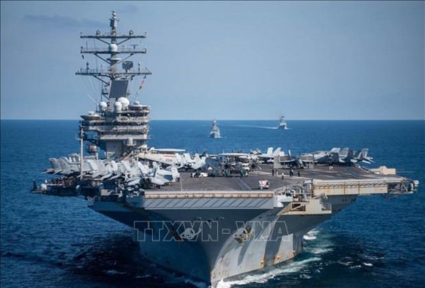 Le porte-avions USS Ronald Reagan. Photo : VNA. Le porte-avions USS Ronald Reagan. Photo : VNA.
