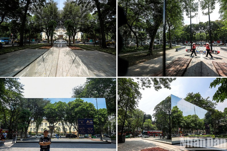 Il s’agit d’une exposition intitulée « Top 10 Awards Pavilion ». Le projet a 4 grandes faces vitrées disposées dans une boîte fermée, avec 4 côtés autour de la fontaine du jardin fleuri de Diên Hông. Photo : nhandan.vn Il s’agit d’une exposition intitulée « Top 10 Awards Pavilion ». Le projet a 4 grandes faces vitrées disposées dans une boîte fermée, avec 4 côtés autour de la fontaine du jardin fleuri de Diên Hông. Photo : nhandan.vn