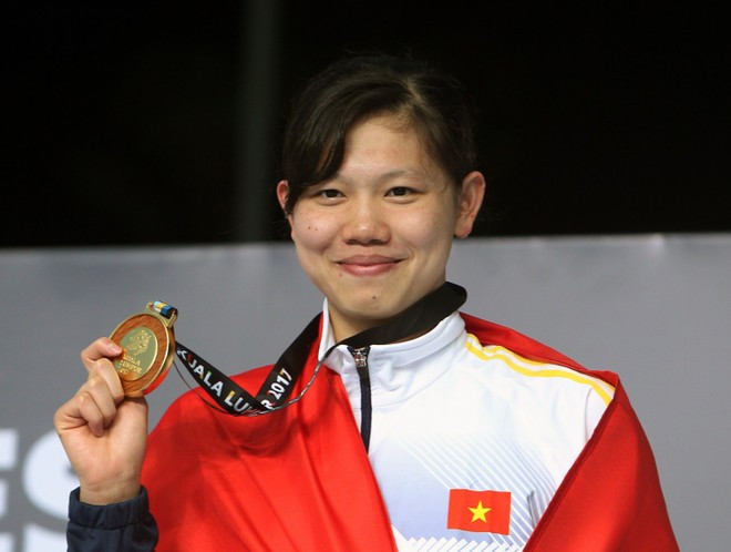 La nageuse Nguyen Thi Anh Vien, surnommée la "fille en or" de la natation vietnamienne, avec des performances remarquables aux compétitions régionales, continentales et mondiales. Photo : VNA La nageuse Nguyen Thi Anh Vien, surnommée la "fille en or" de la natation vietnamienne, avec des performances remarquables aux compétitions régionales, continentales et mondiales. Photo : VNA