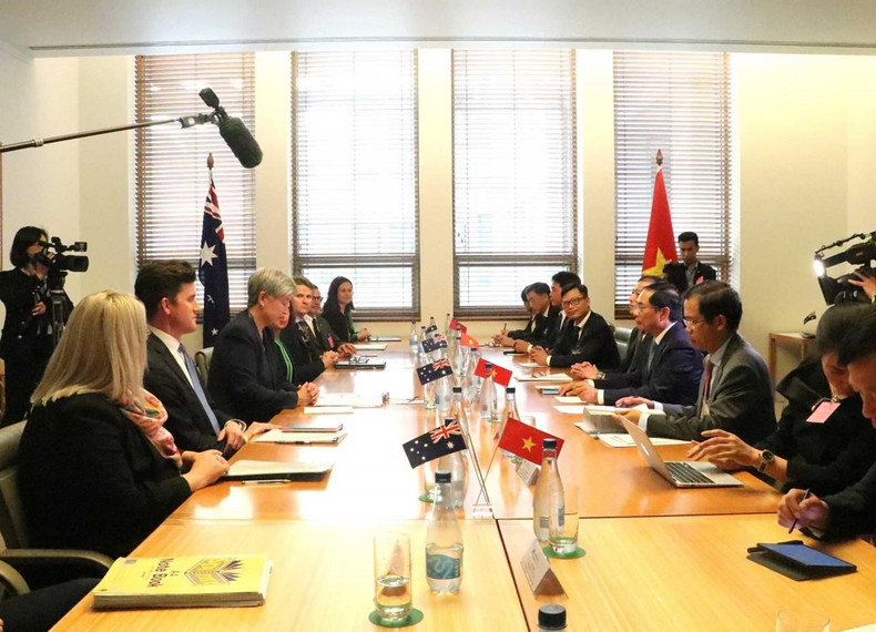La 4e réunion ministérielle des Affaires étrangères Vietnam - Australie à Canberra, en Australie, le 12 septembre. Photo : VNA. La 4e réunion ministérielle des Affaires étrangères Vietnam - Australie à Canberra, en Australie, le 12 septembre. Photo : VNA.