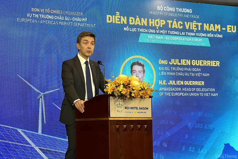 L’ambassadeur et chef de la délégation de l’UE au Vietnam, M. Julien Guerrier. Photo : congthuong.vn L’ambassadeur et chef de la délégation de l’UE au Vietnam, M. Julien Guerrier. Photo : congthuong.vn