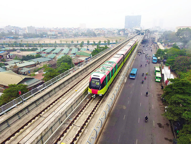 La ligne de métro numéro 3 offrira aux habitants de Hanoï un moyen de transport sûr et respectueux de l’environnement. Photo : baodautu.vn La ligne de métro numéro 3 offrira aux habitants de Hanoï un moyen de transport sûr et respectueux de l’environnement. Photo : baodautu.vn