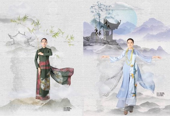 Un défilé de l'"ao dai" à Yen Tu en avril 2022. Photo : uongbi.gov.vn Un défilé de l'"ao dai" à Yen Tu en avril 2022. Photo : uongbi.gov.vn