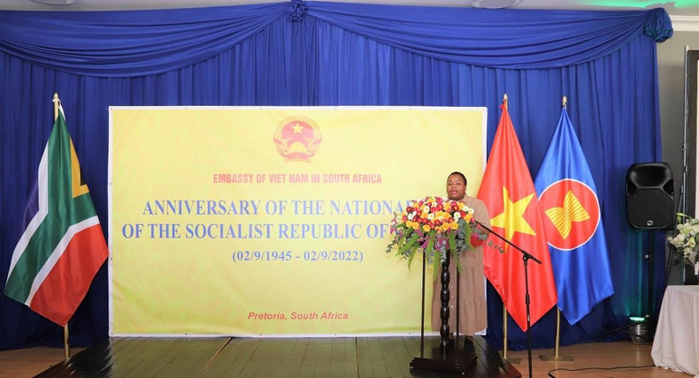 La vice-ministre du Bureau présidentielle de l’Afrique du Sud, Thembi Siweya, a félicité le Vietnam pour ses réalisations enregistrées dans la cause d’édification du pays. Photo : baoquocte.