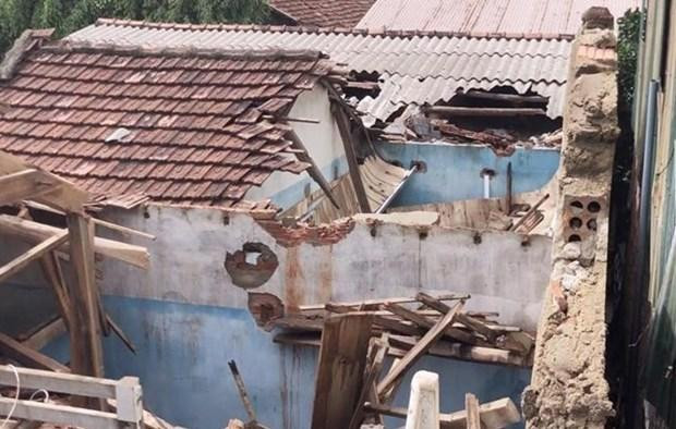 Des maisons endommagées après le passage du typhon Noru. Photo: VNA Des maisons endommagées après le passage du typhon Noru. Photo: VNA