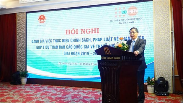 Le vice-ministre de l'Intérieur, Triêu Van Cuong, à la conférence. Photo : VNA.