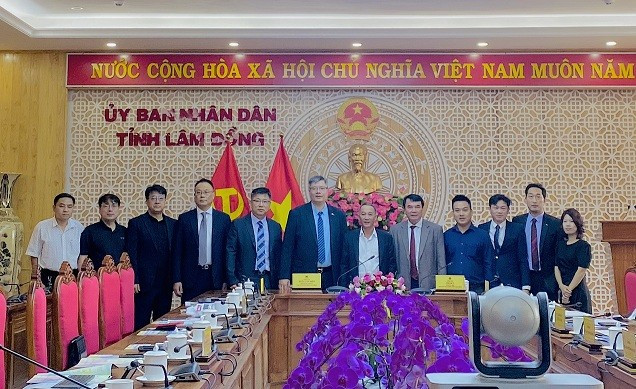 La délégation de VKBIA travaille avec les autorités de Lâm Dông. Photo : baoquocte.