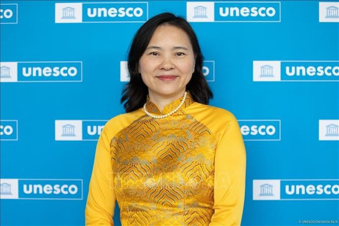 L'ambassadrice Nguyen Thi Van Anh, représentante permanente du Vietnam auprès de l'UNESCO. Photo : VNA. L'ambassadrice Nguyen Thi Van Anh, représentante permanente du Vietnam auprès de l'UNESCO. Photo : VNA.