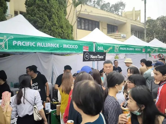 Le stand mexicain au Festival international de la Gastronomie attire toujours une foule de visiteurs. Photo : ambassade du Mexique au Vietnam.