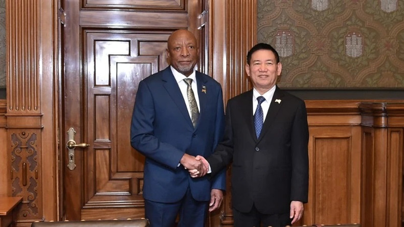 Le vice-Premier ministre Ho Duc Phoc et le président de la République de Namibie Nangolo Mbumba. Photo : VGP.