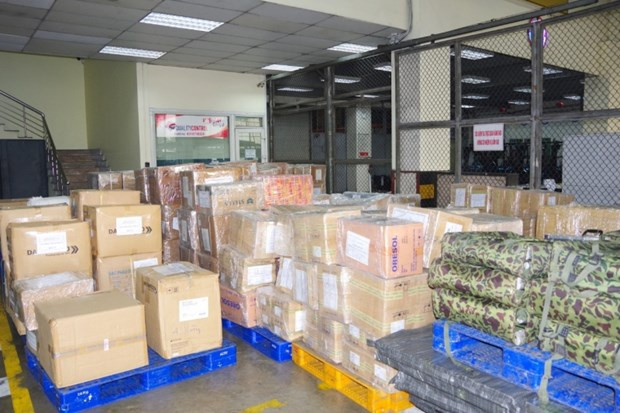 Le matériel logistique est soigneusement emballé. Photo : Brigade 971