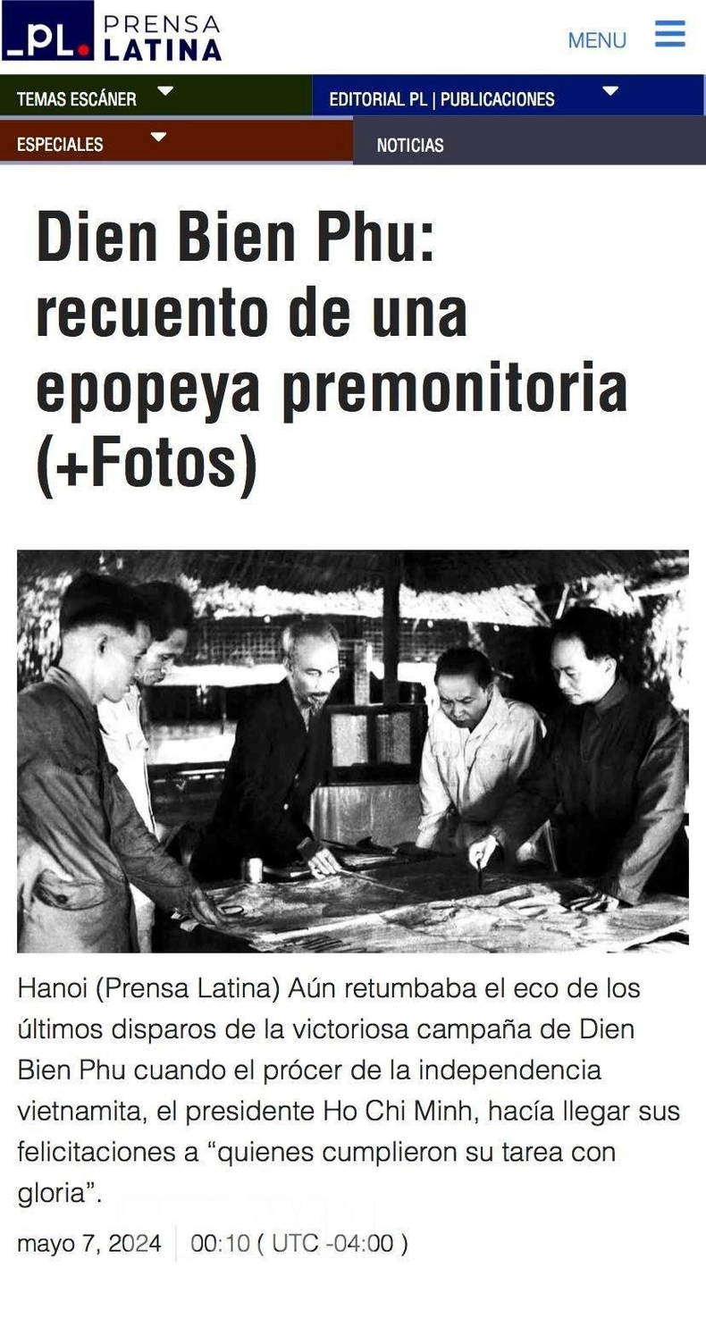 Article de l’agence de presse cubaine Prensa Latina. Photo: VNA Article de l’agence de presse cubaine Prensa Latina. Photo: VNA