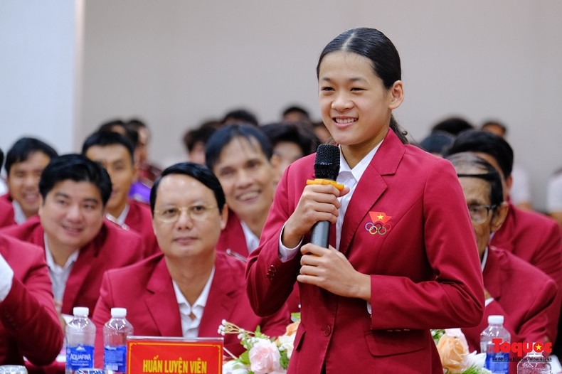 Nguyên Thuy Hiên a montré sa détermination à obtenir de bons résultats lors des compétitions. Photo : Toquoc.vn Nguyên Thuy Hiên a montré sa détermination à obtenir de bons résultats lors des compétitions. Photo : Toquoc.vn