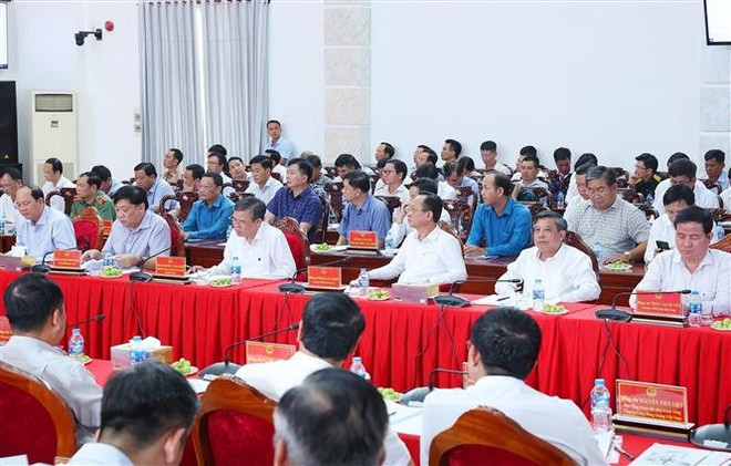 Lors de la réunion. Photo : VNA Lors de la réunion. Photo : VNA