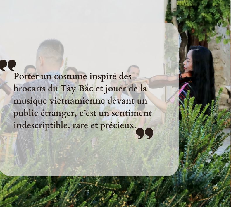 L’artiste Trinh Minh Hiên lors d'une représentation en Italie. L’artiste Trinh Minh Hiên lors d'une représentation en Italie.