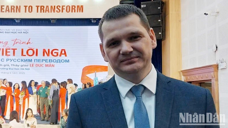 M. Maksim Kurilov – Premier secrétaire de l’ambassade de Russie au Vietnam. Photo : NDEL