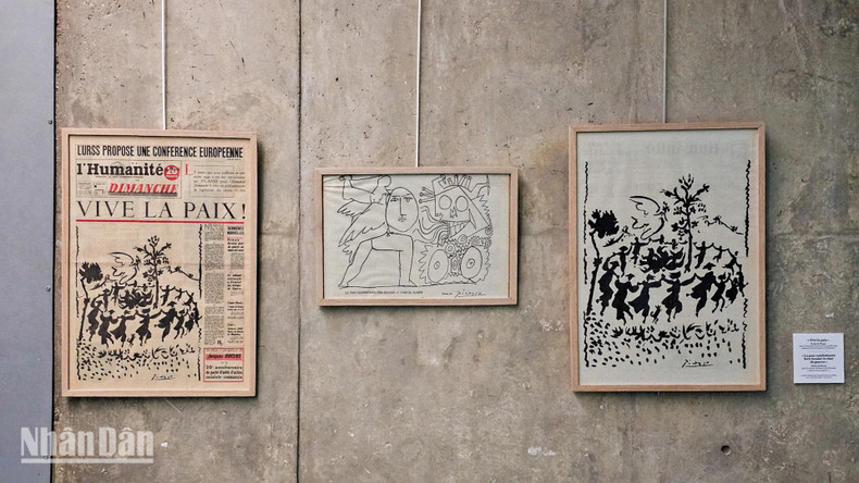 « Vive la paix » est à la fois une peinture et le message de félicitations le plus chaleureux et le plus significatif que le grand peintre Pablo Picasso ait adressé au Vietnam après la signature des Accords de Genève en 1954. Photo : Khai Hoan