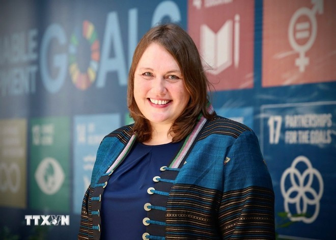 Kendra Rinas, cheffe de mission de l’Organisation internationale pour les Migrations (OIM) au Vietnam. Photo: VNA.