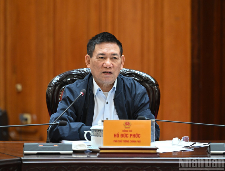 Le Vice-Premier ministre Ho Duc Phoc copréside la réunion.