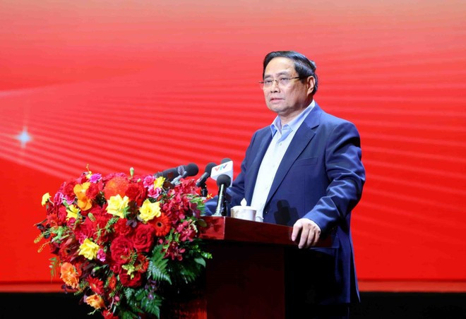 Le Premier ministre Pham Minh Chinh lors du Congrès. Photo. VNA