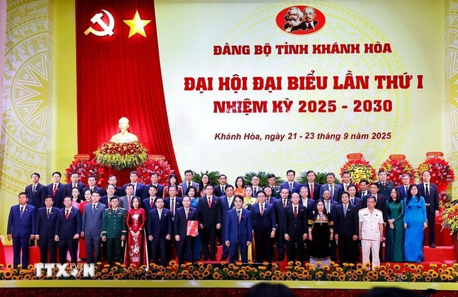 Le Comité exécutif provincial du Parti pour la période 2025-2030. Photo: VNA Le Comité exécutif provincial du Parti pour la période 2025-2030. Photo: VNA