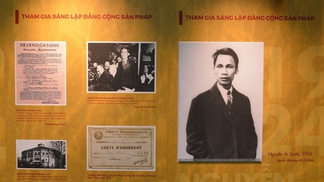 L’exposition réunit plus de 300 documents et photographies retraçant la vie et l’œuvre du président Ho Chi Minh. Photo : Comité d'organisation. L’exposition réunit plus de 300 documents et photographies retraçant la vie et l’œuvre du président Ho Chi Minh. Photo : Comité d'organisation.