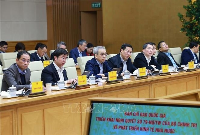 Lors de la réunion. Photo : VNA