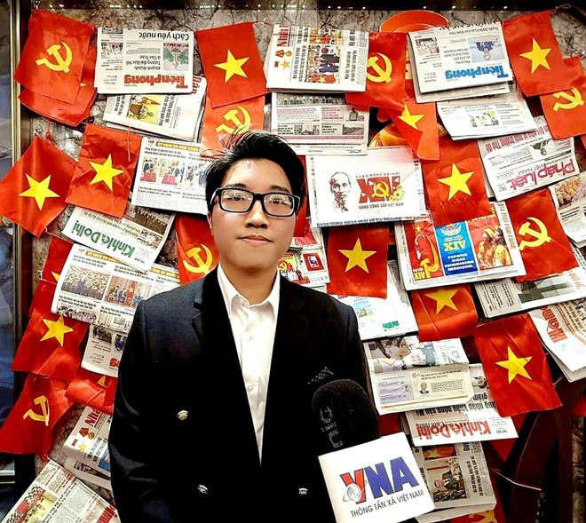 Nguyen Nhan Tri, président de l'Association des étudiants vietnamiens à Hong Kong et étudiant à l'Université métropolitaine de Hong Kong (HKMU). Photo: VNA