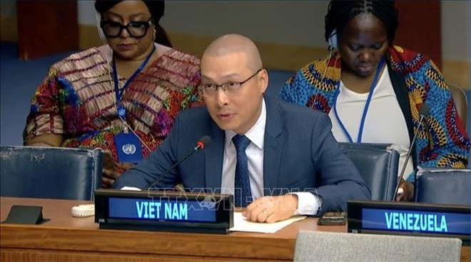 L'ambassadeur Nguyên Hoang Nguyên, chargé d'affaires a.i de la Mission permanente du Vietnam auprès des Nations Unies. Photo: VNA L'ambassadeur Nguyên Hoang Nguyên, chargé d'affaires a.i de la Mission permanente du Vietnam auprès des Nations Unies. Photo: VNA
