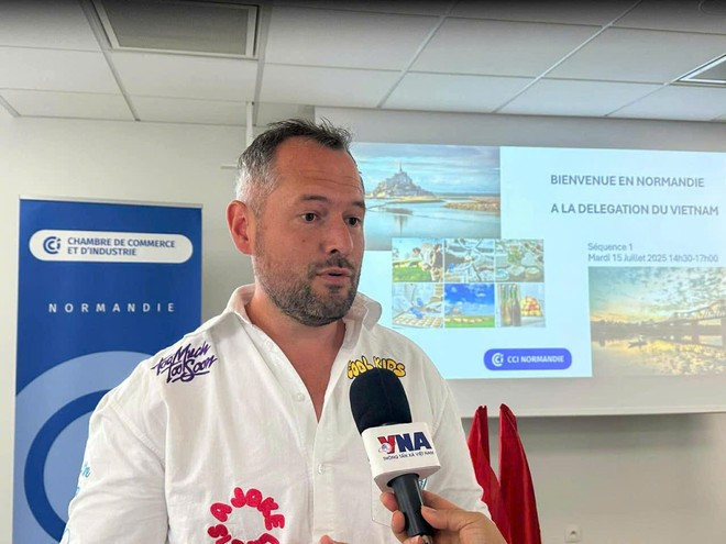 David Gallienne, Chef étoilé Michelin, vainqueur de Top Chef 2020, propriétaire du groupe hôtelier-restaurant Le Jardin des Plumes. Photo : Dao Dung/VNA. David Gallienne, Chef étoilé Michelin, vainqueur de Top Chef 2020, propriétaire du groupe hôtelier-restaurant Le Jardin des Plumes. Photo : Dao Dung/VNA.