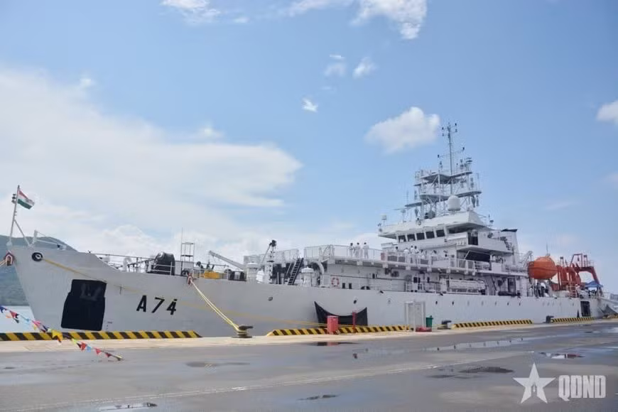 Navire INS Sagardhwani de la Marine indienne. Photo : qdnd.vn
